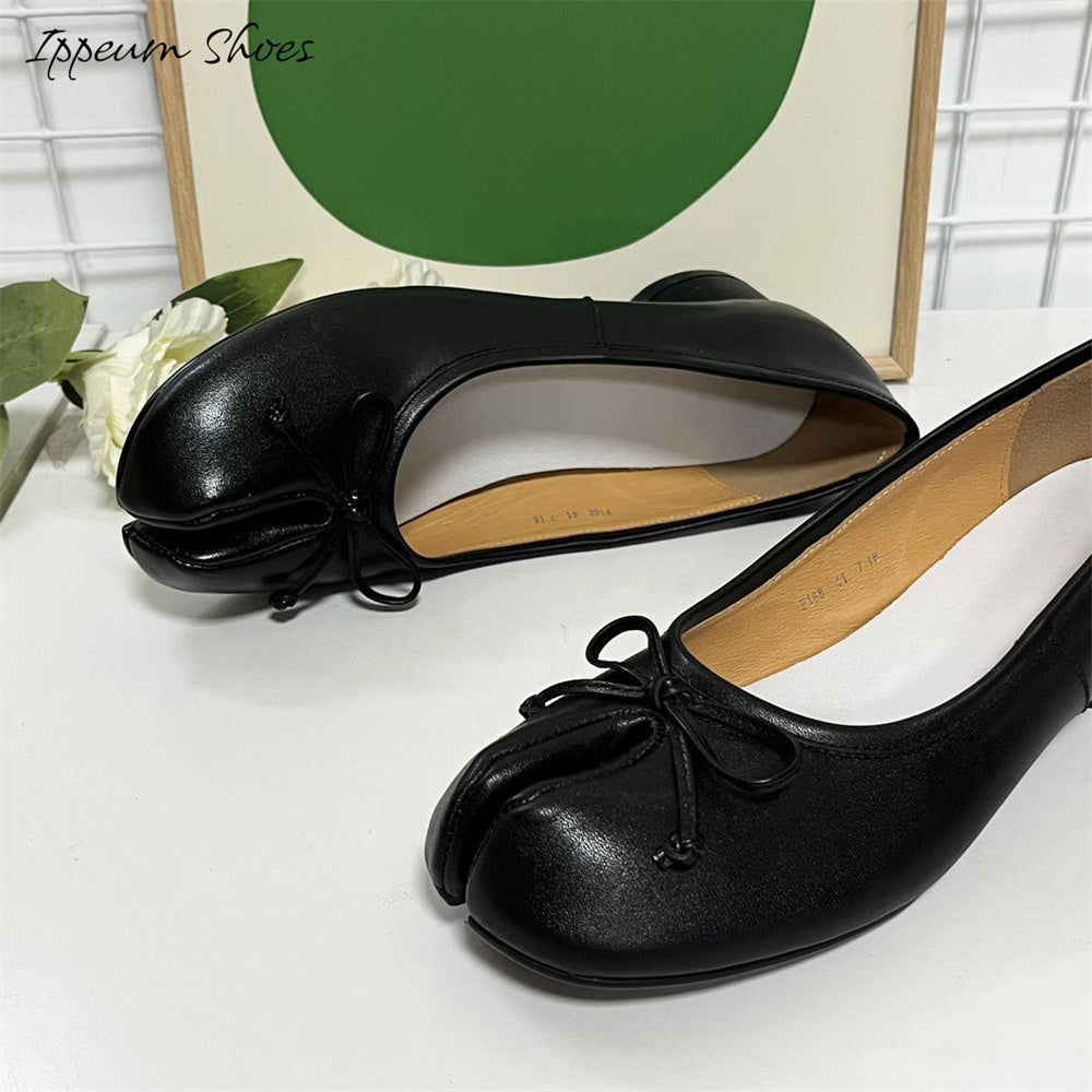 IPPEUM Tabi Mary Janes Split Toe Ballet Shoes Black Size 35-43 Tabis Vintage Pumps