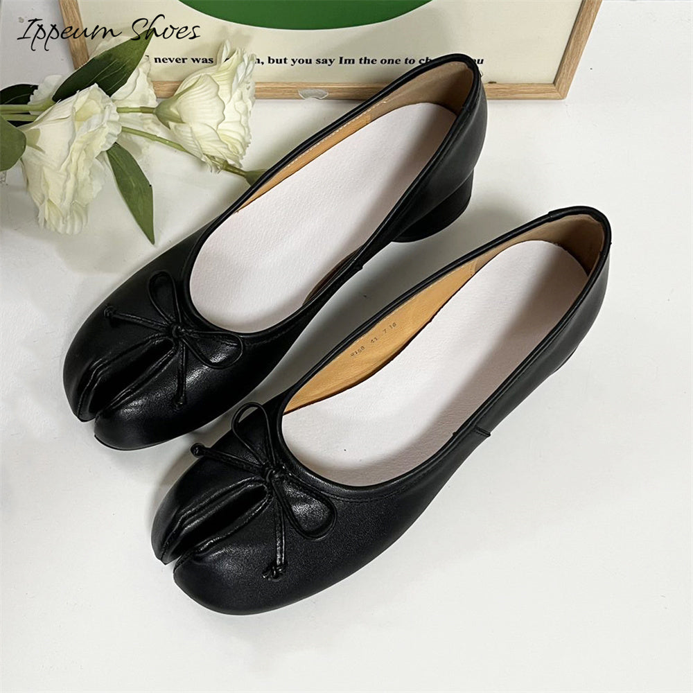 IPPEUM Tabi Mary Janes Split Toe Ballet Shoes Black Size 35-43 Tabis Vintage Pumps