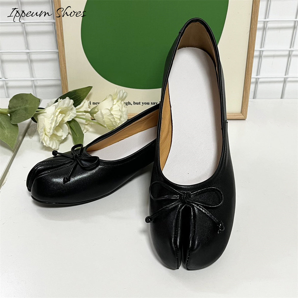 IPPEUM Tabi Mary Janes Split Toe Ballet Shoes Black Size 35-43 Tabis Vintage Pumps