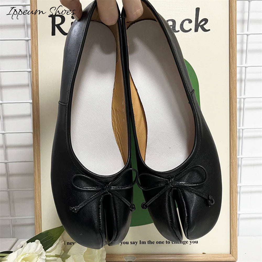 IPPEUM Tabi Mary Janes Split Toe Ballet Shoes Black Size 35-43 Tabis Vintage Pumps