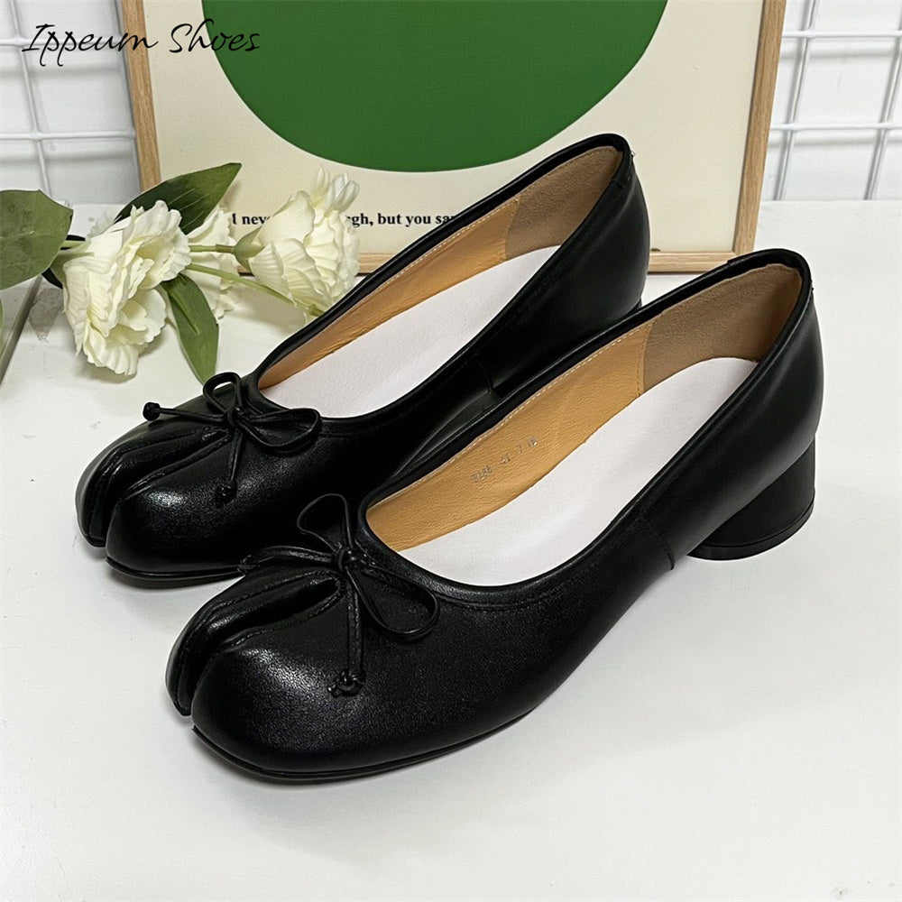 IPPEUM Tabi Mary Janes Split Toe Ballet Shoes Black Size 35-43 Tabis Vintage Pumps