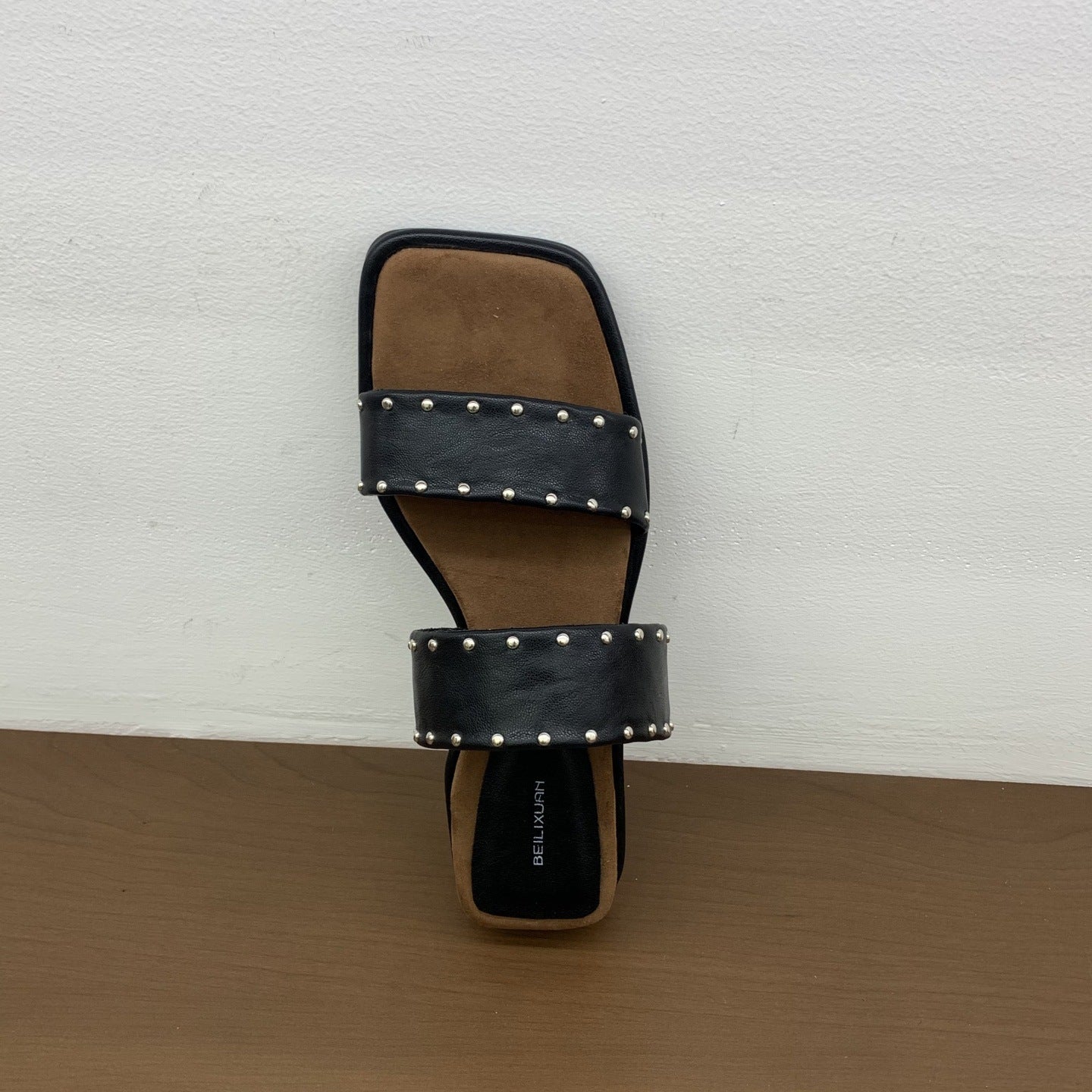IPPEUM Shoes for woman Flat sandals Designer shoes Square Toe Sandalias de mujer verano 2025