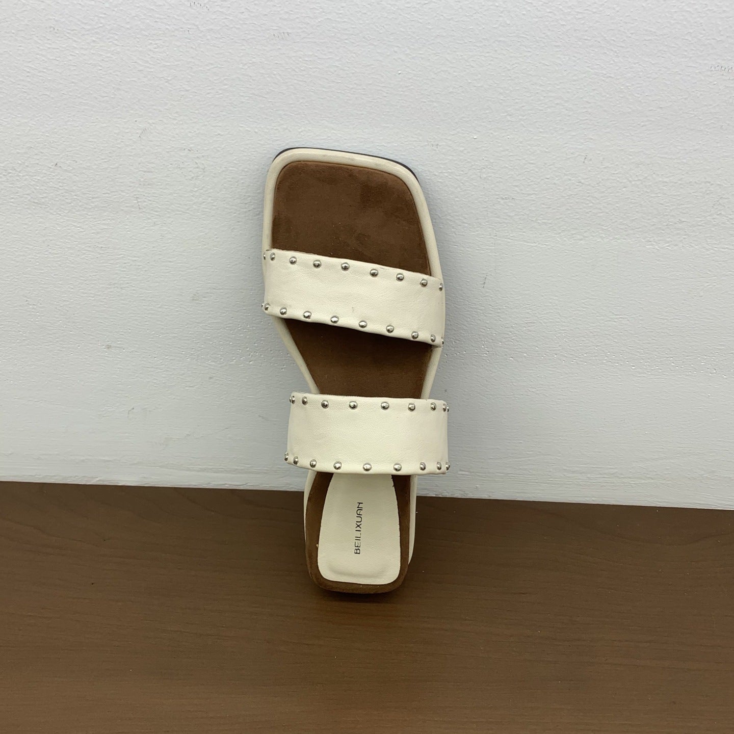 IPPEUM Shoes for woman Flat sandals Designer shoes Square Toe Sandalias de mujer verano 2025