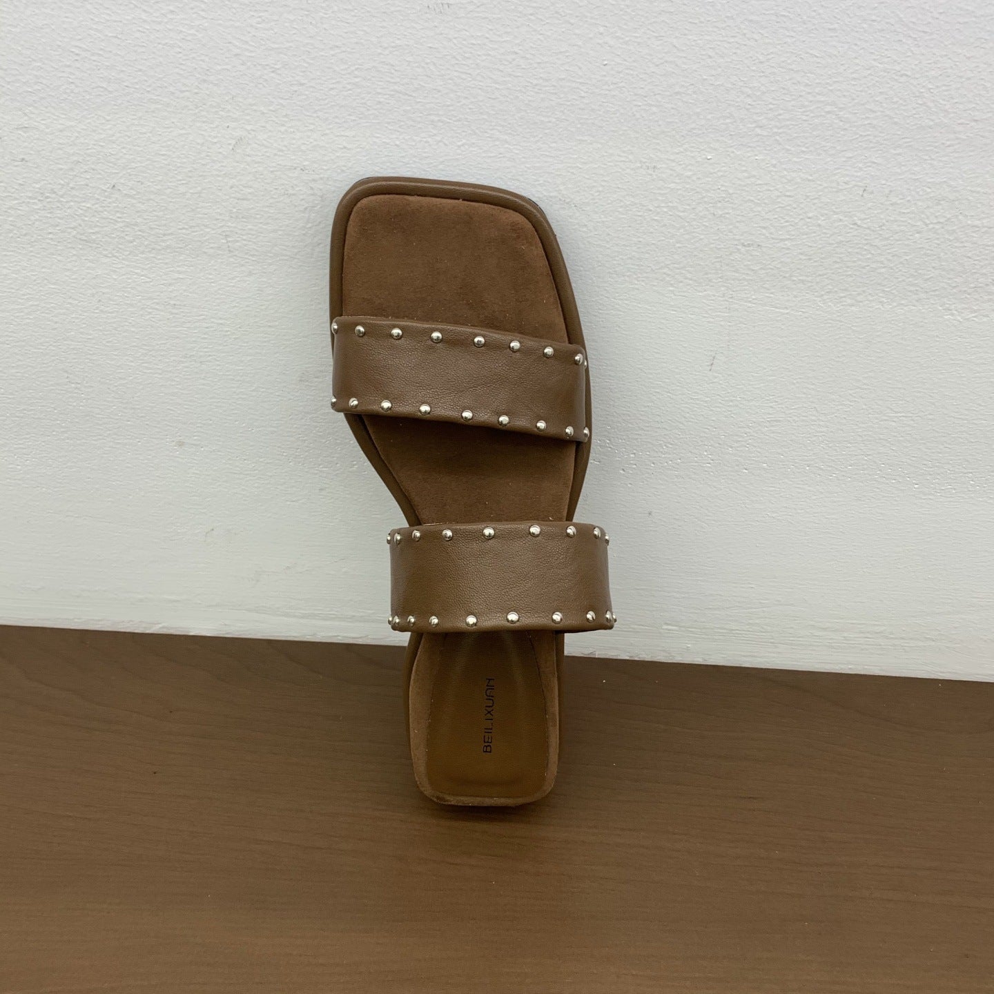 IPPEUM Shoes for woman Flat sandals Designer shoes Square Toe Sandalias de mujer verano 2025