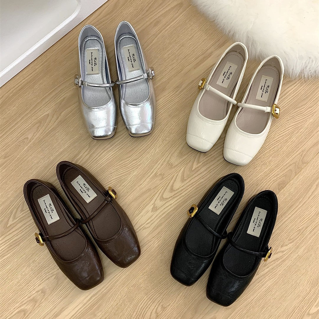 IPPEUM Square Toe Flat sandals Shoes for woman Designer shoes Sandalias de mujer verano 2025