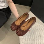 IPPEUM Women Ballets Flats Split Toe Mary Janes Black Dress Loafers Shoes Balerinas De Mujer