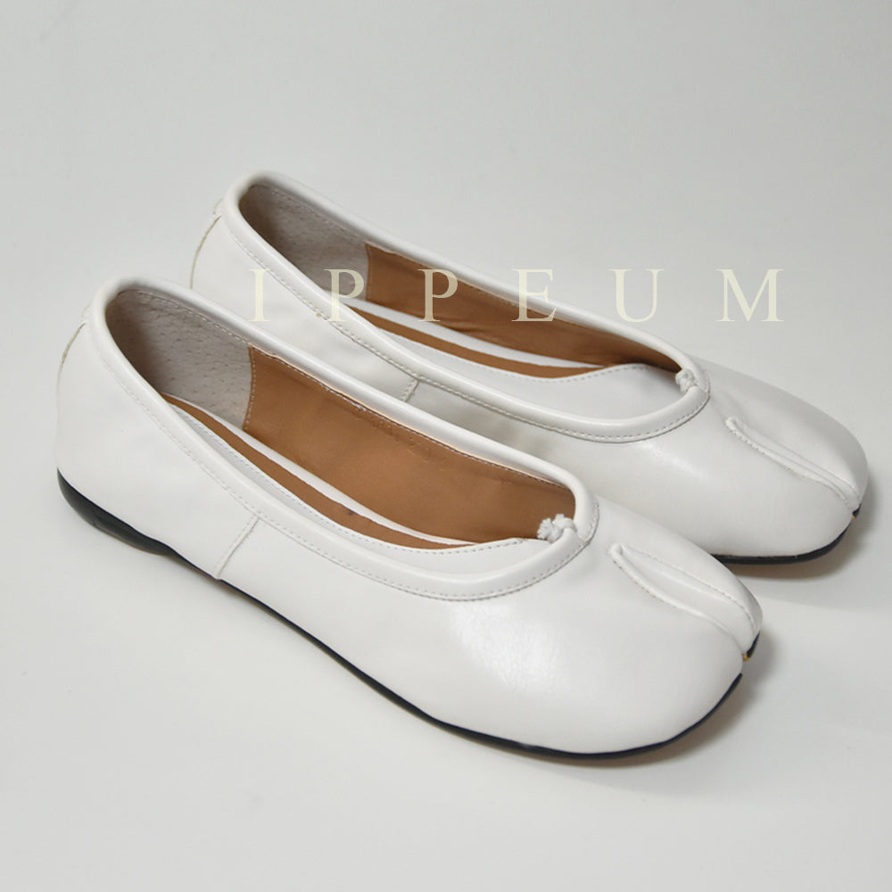 IPPEUM Tabi Shoes Flats White Size 35-44