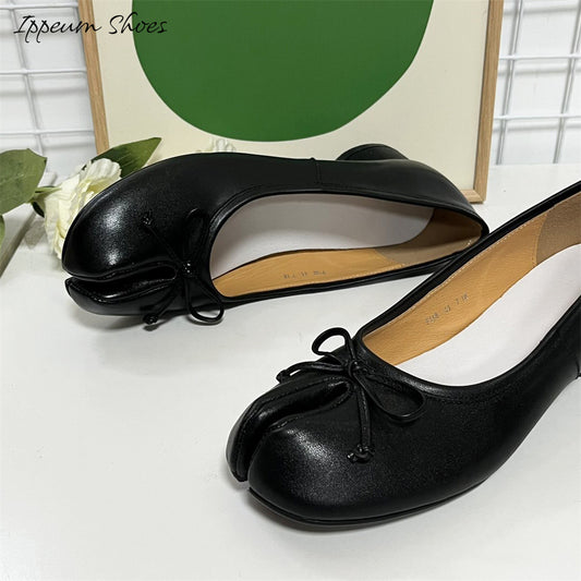IPPEUM Tabi Mary Janes Split Toe Ballet Shoes Black Size 35-43 Tabis Vintage Pumps