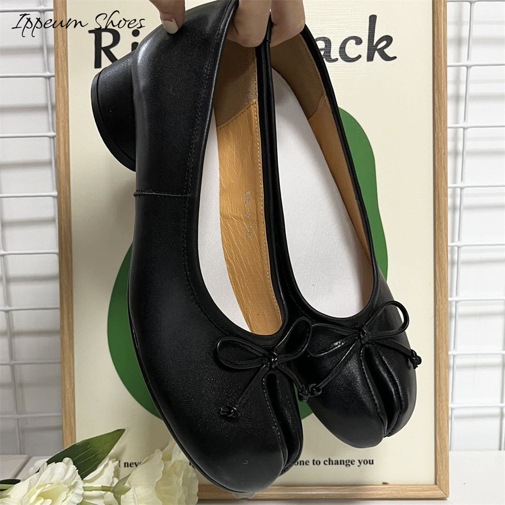 IPPEUM Tabi Mary Janes Split Toe Ballet Shoes Black Size 35-43 Tabis Vintage Pumps