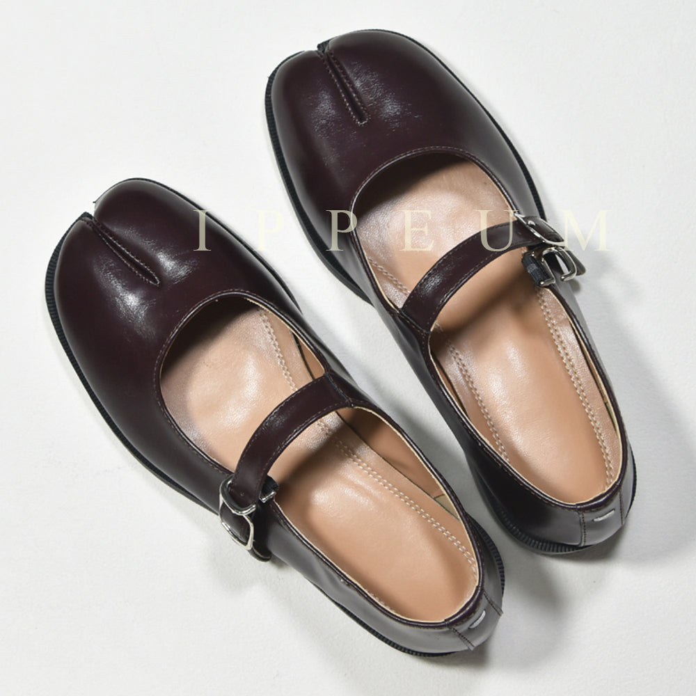 IPPEUM Tabi Mary Janes Size 35-44 Burgundy