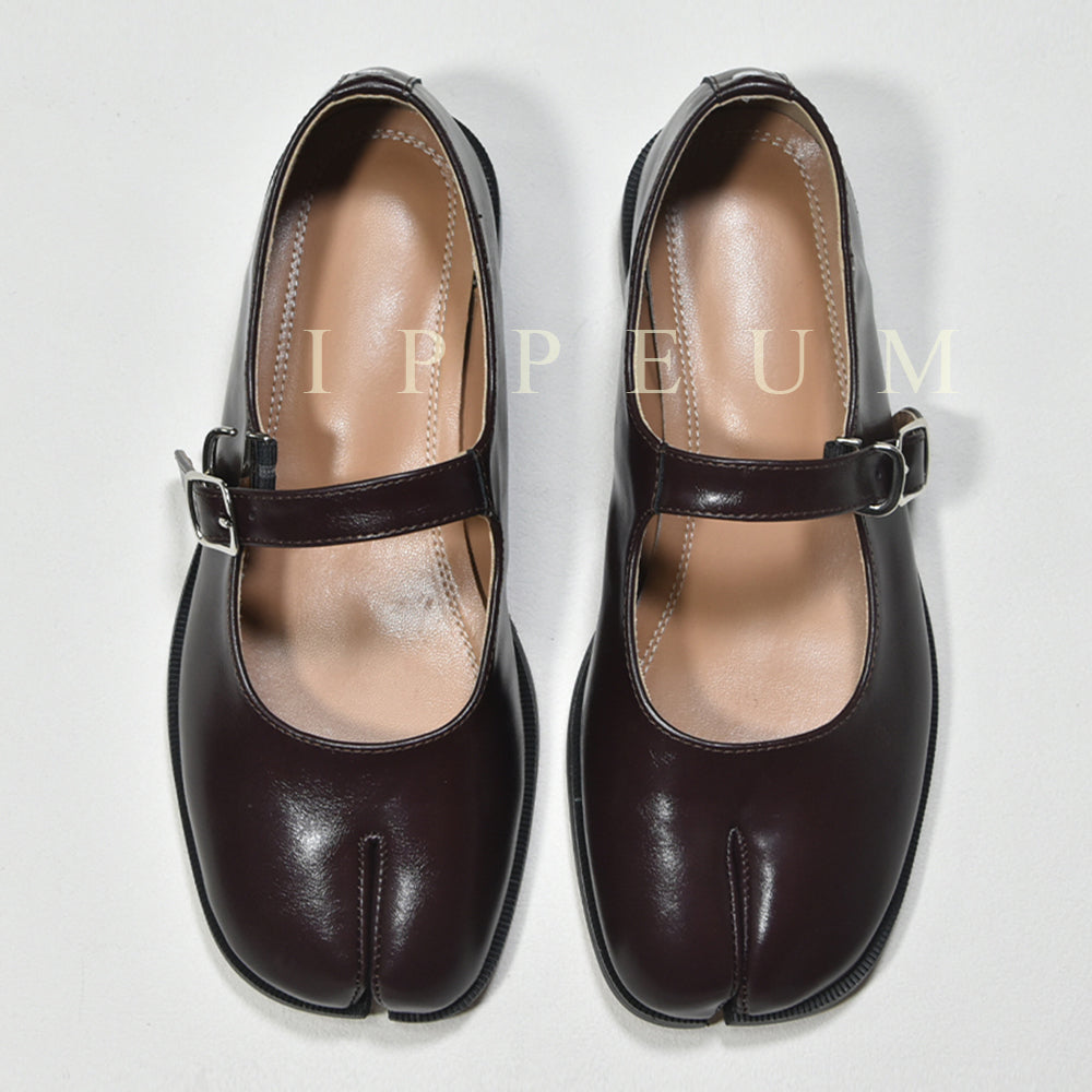 IPPEUM Tabi Mary Janes Size 35-44 Burgundy