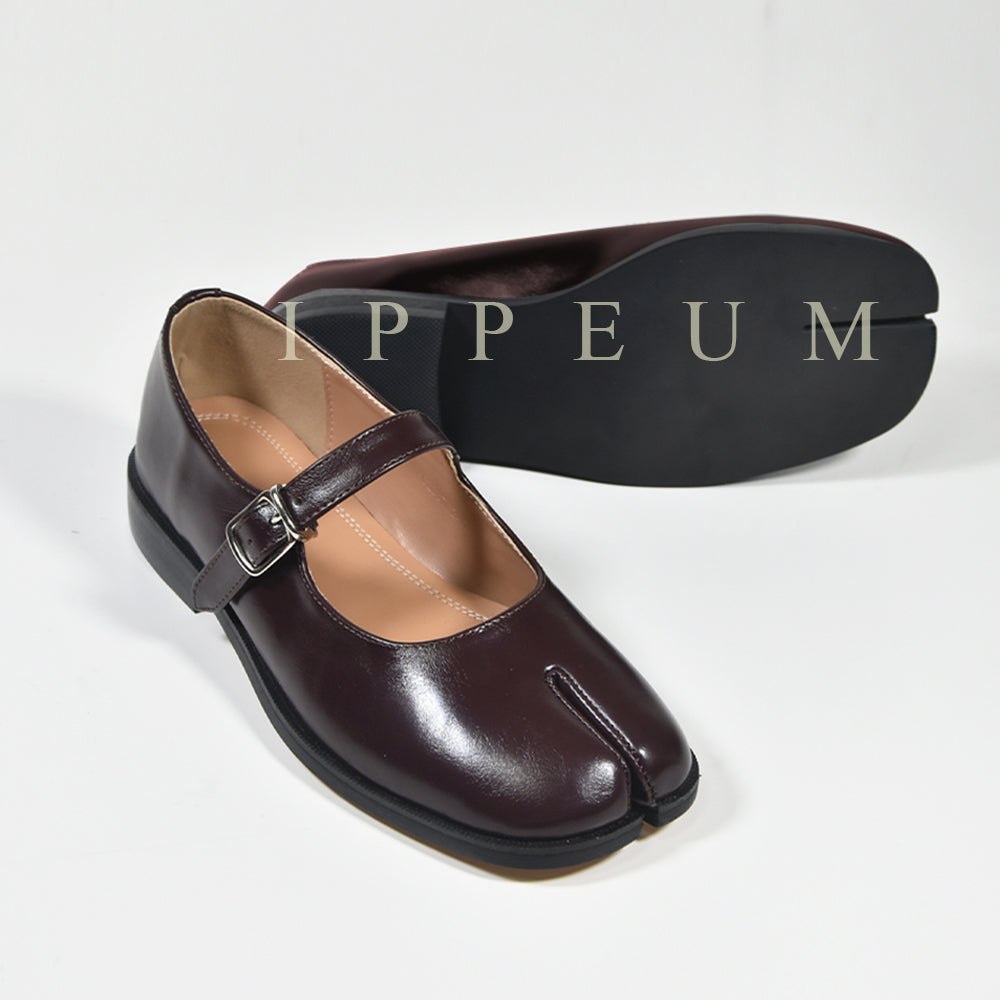 IPPEUM Tabi Mary Janes Size 35-44 Burgundy
