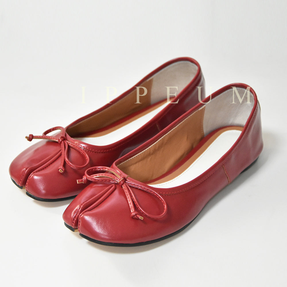 IPPEUM Red Tabi Shoes Flats Size 35-44