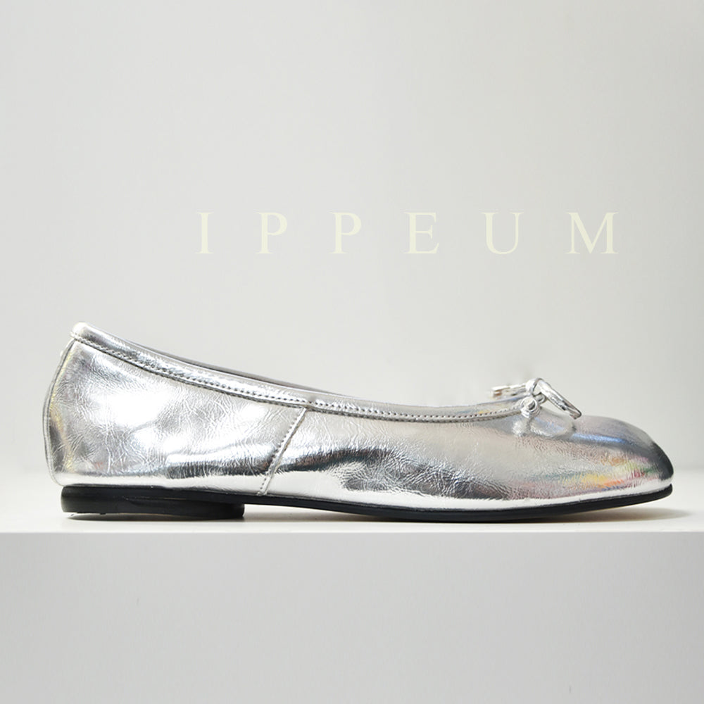 IPPEUM Silver Tabi Shoes Flats Size 35-44