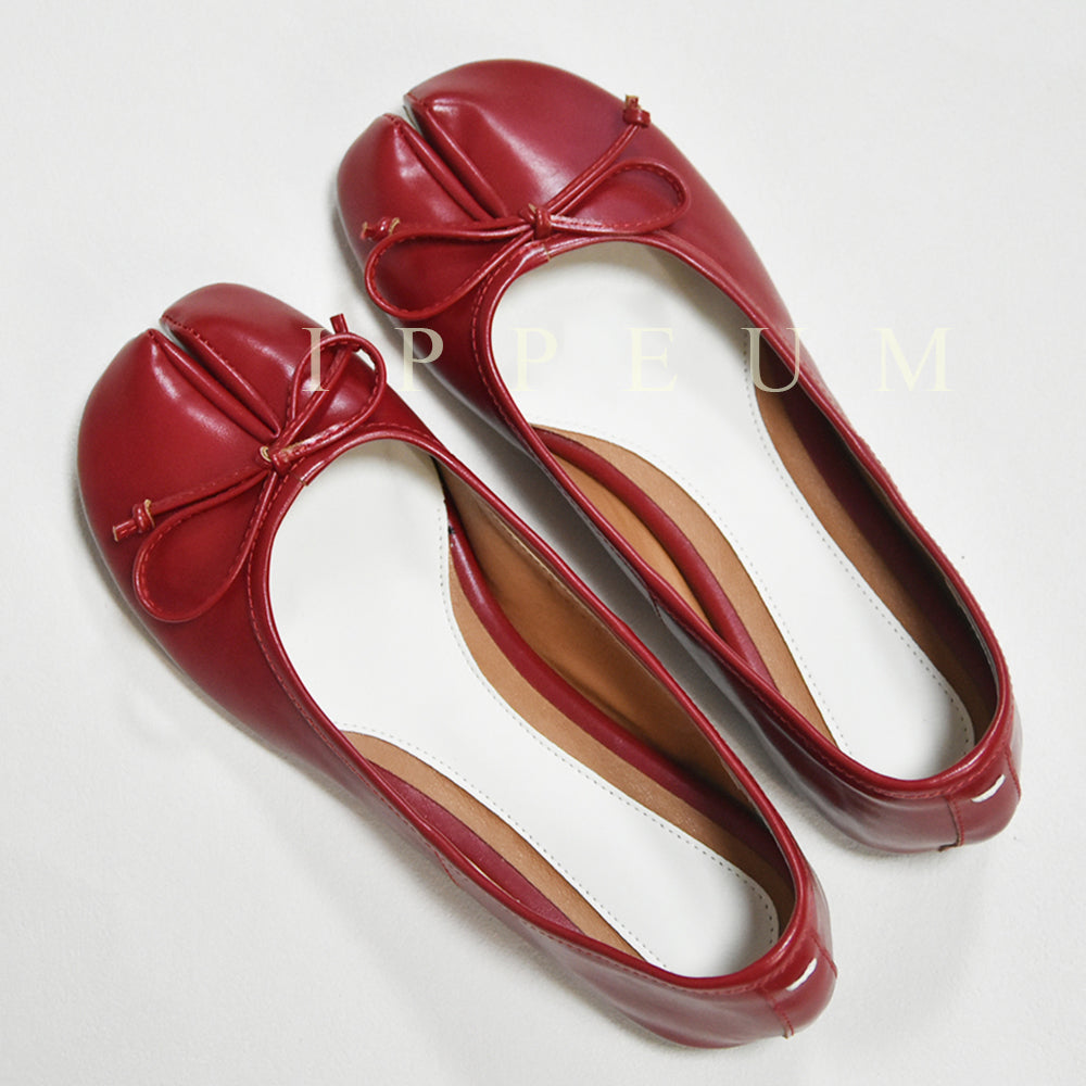 IPPEUM Red Tabi Shoes Flats Size 35-44