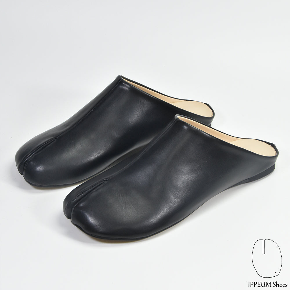 IPPEUM Tabi Mules Shoes Black Size 35-44