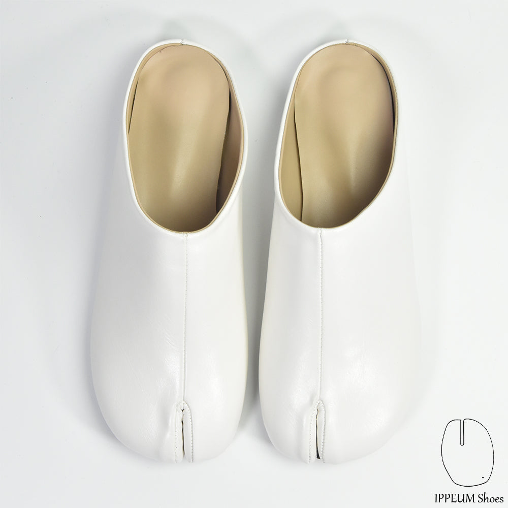 IPPEUM Tabi Mules Shoes White Size 35-44