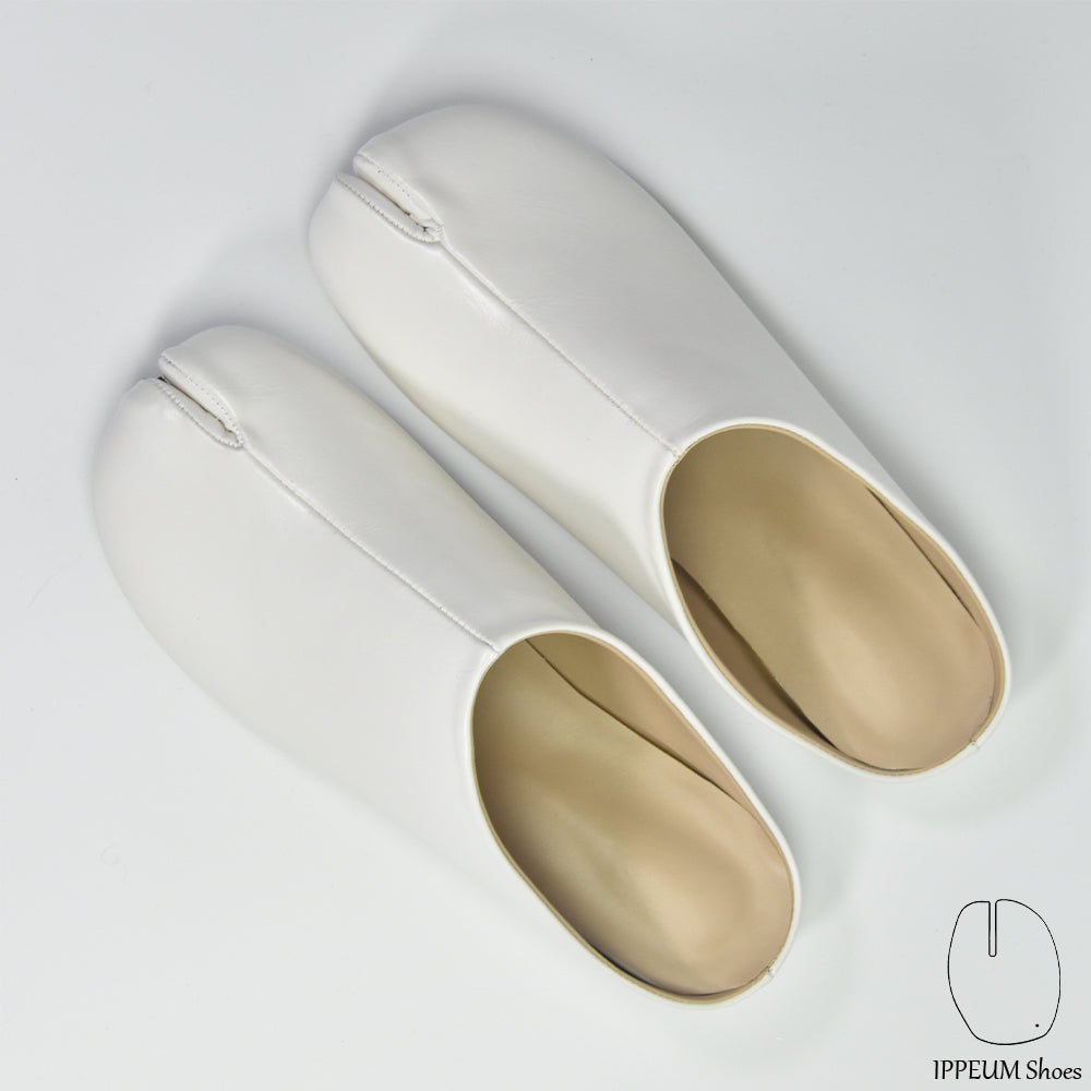 IPPEUM Tabi Mules Shoes White Size 35-44