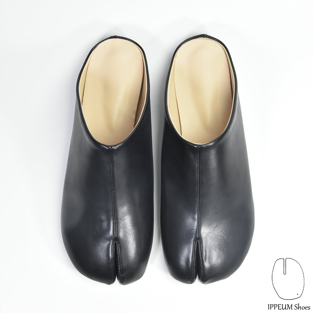 IPPEUM Tabi Mules Shoes Black Size 35-44