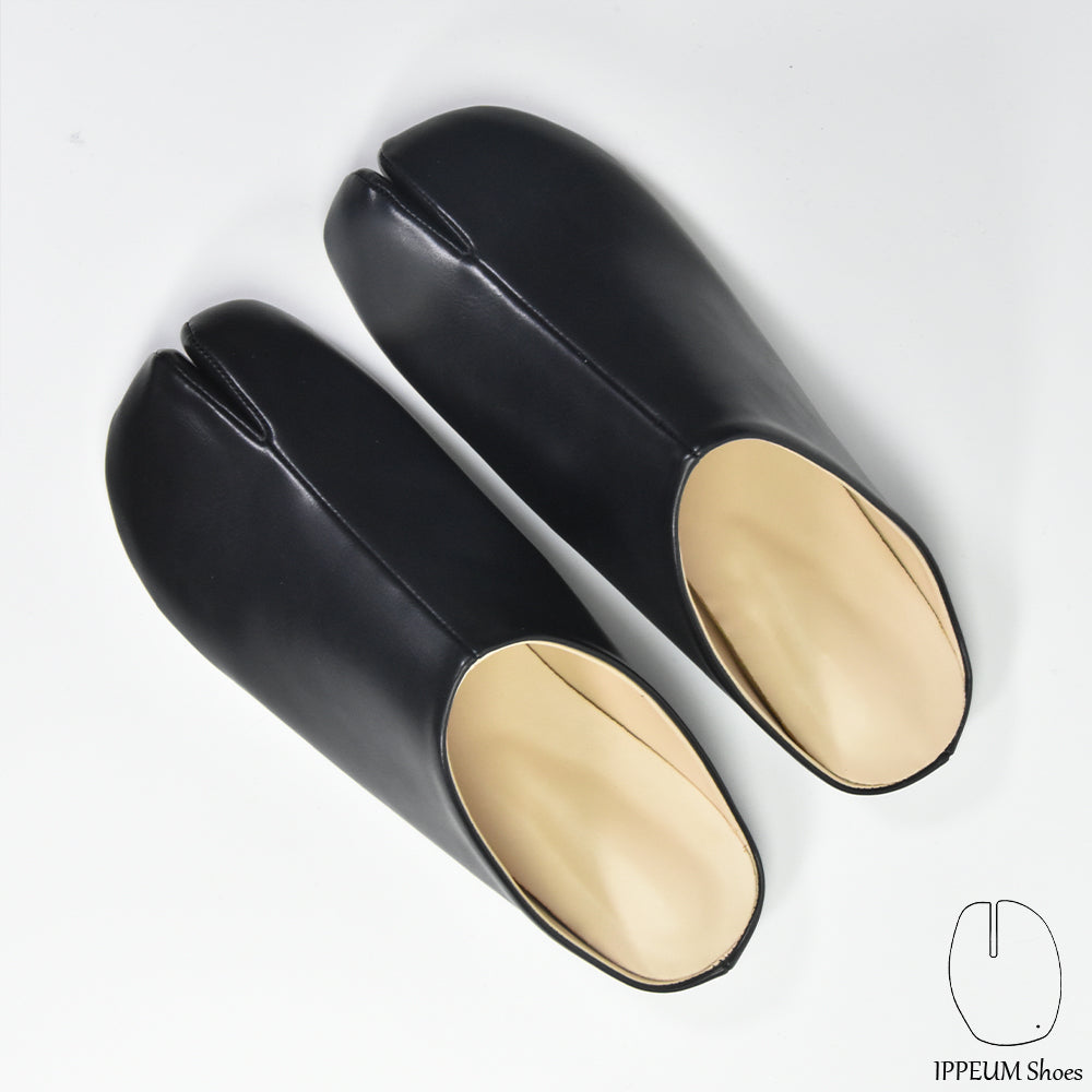 IPPEUM Tabi Mules Shoes Black Size 35-44