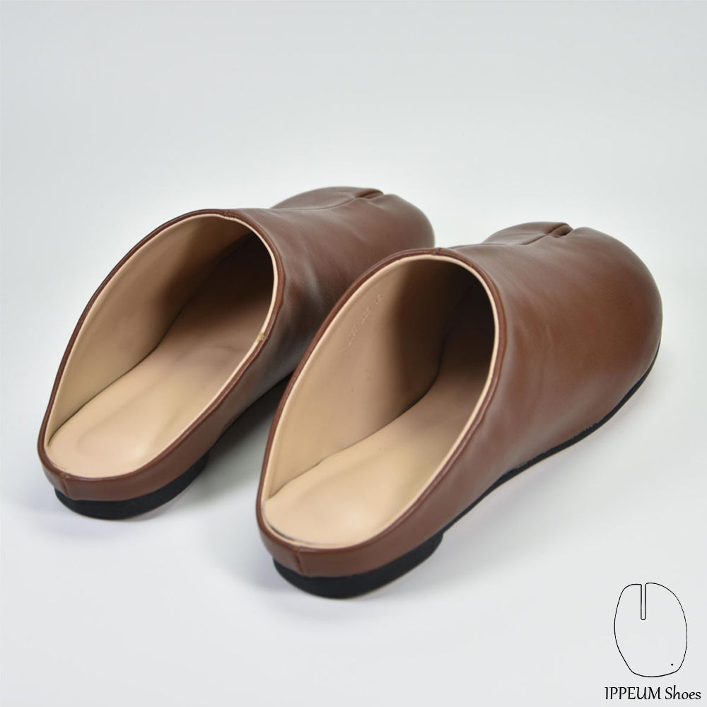 IPPEUM Tabi Mules Shoes DeepBrown Size 35-44