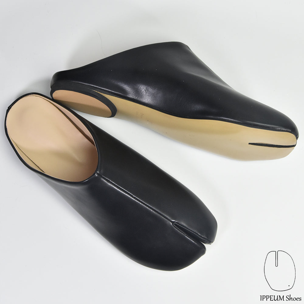 IPPEUM Tabi Mules Shoes Black Size 35-44