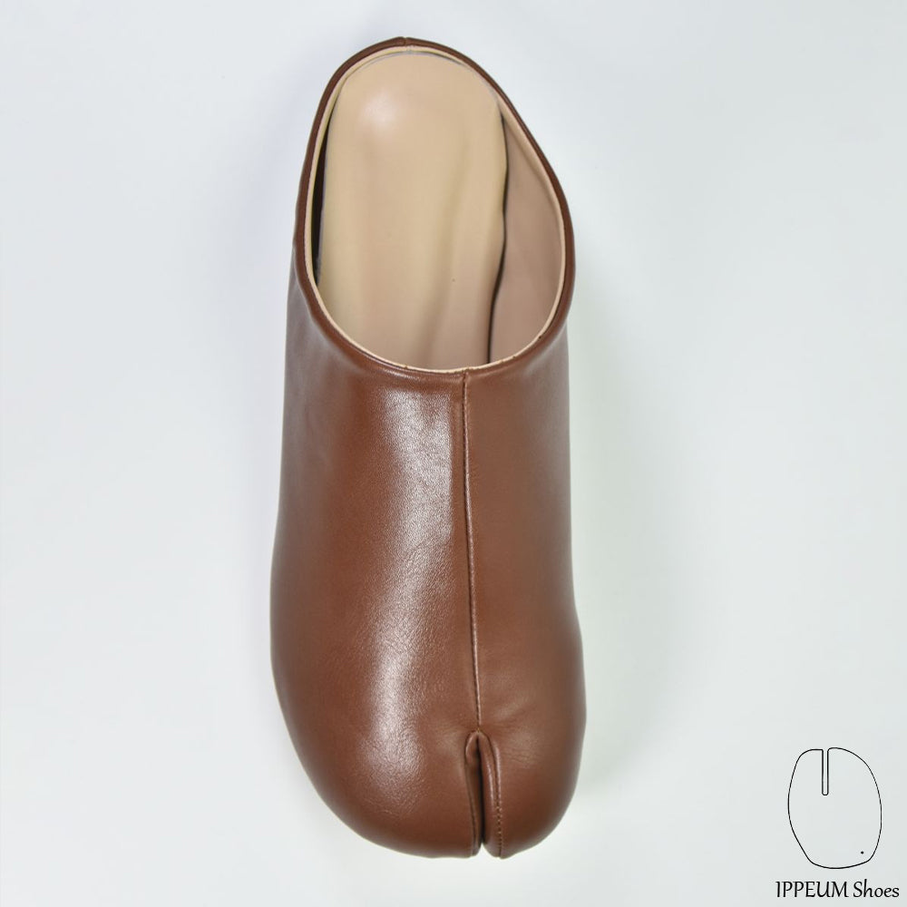 IPPEUM Tabi Mules Shoes DeepBrown Size 35-44