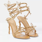 IPPEUM Heels Designer shoes Tacones Zapatos de mujer Tacones mujer elegantes Gold heels