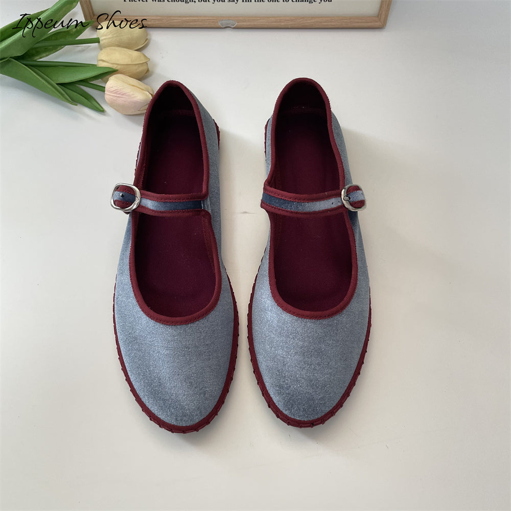 IPPEUM Women Ballet Flats Shoes Suede Round Toe Ballerinas Plus Size 35-44