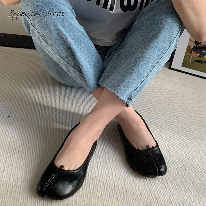 IPPEUM Tabi Shoes Women Ballerinas Flats Mary Janes Size 35-44