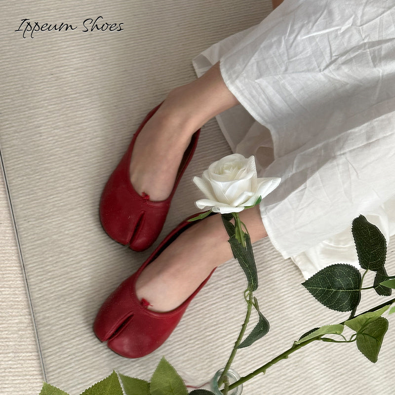 IPPEUM Tabi Shoes Women Ballerinas Flats Mary Janes Size 35-44