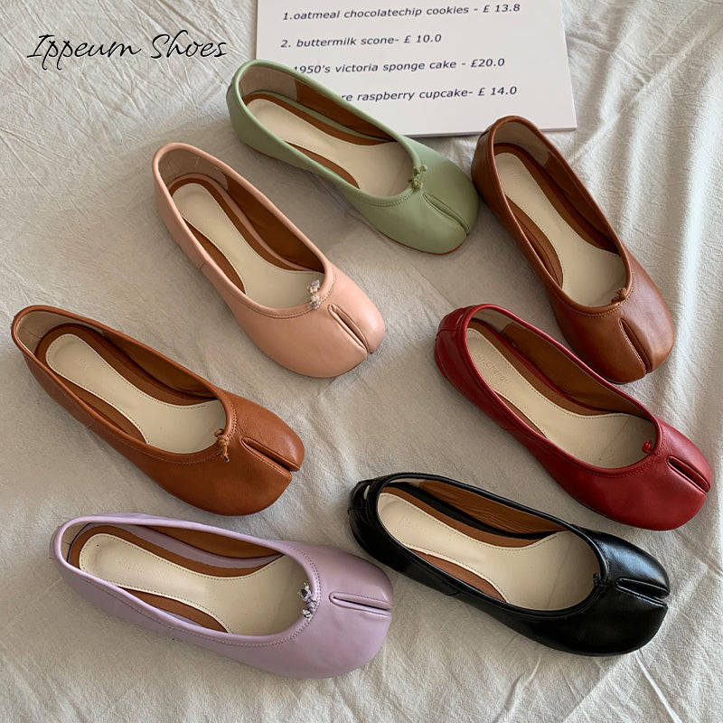 IPPEUM Tabi Shoes Women Ballerinas Flats Mary Janes Size 35-44