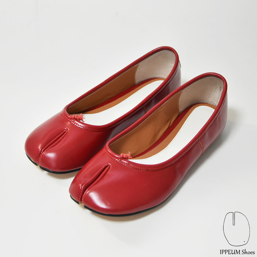 IPPEUM Tabi Shoes Flats Red Size 35-44