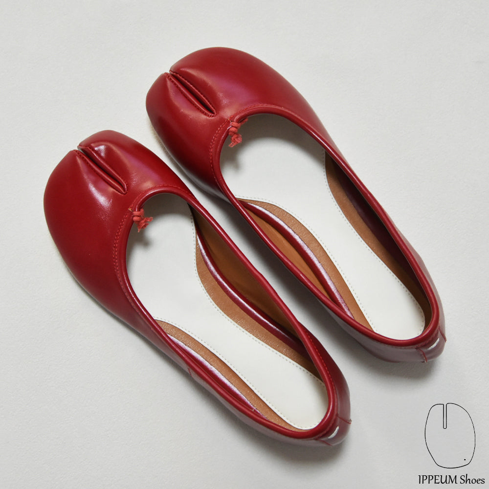 IPPEUM Tabi Shoes Flats Red Size 35-44