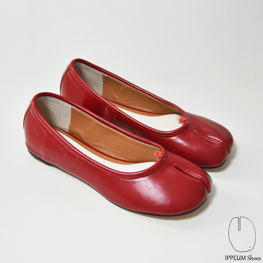 IPPEUM Tabi Shoes Flats Red Size 35-44