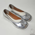 IPPEUM Tabi Shoes Flats Silver Size 35-44