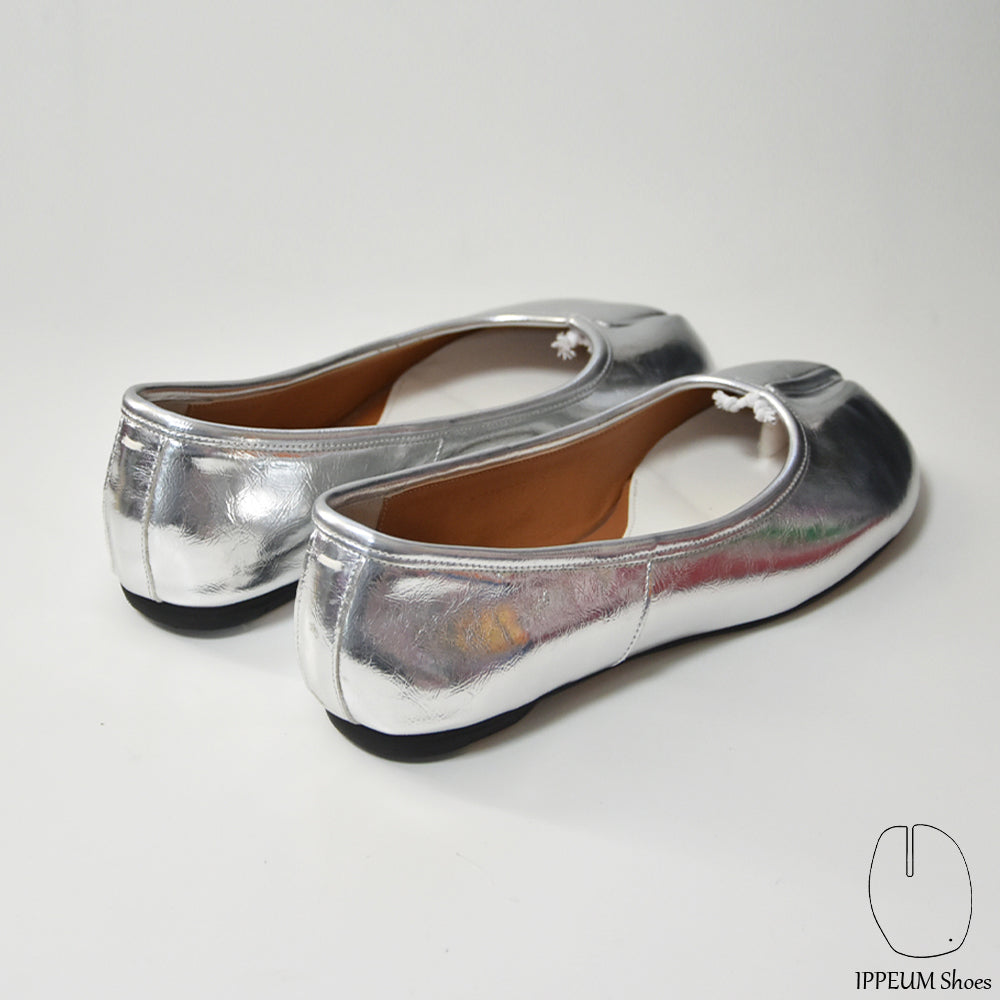 IPPEUM Tabi Shoes Flats Silver Size 35-44