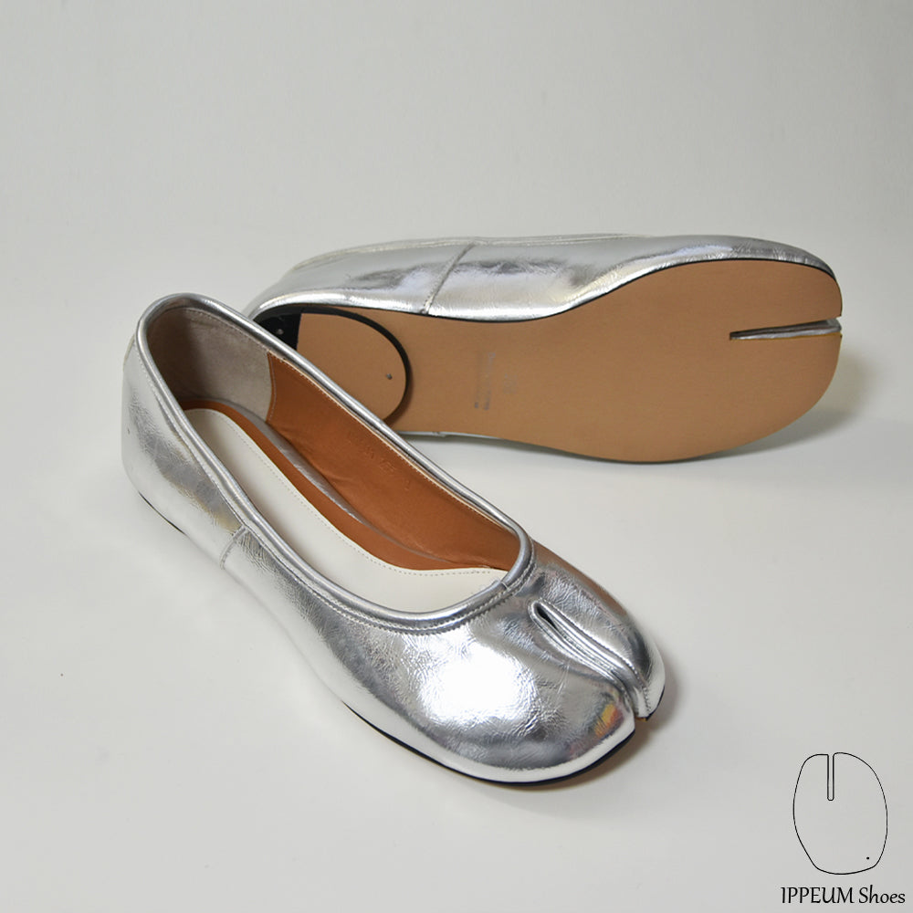 IPPEUM Tabi Shoes Flats Silver Size 35-44