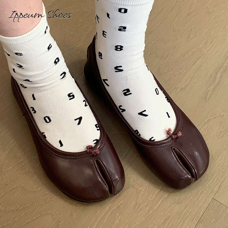 IPPEUM Tabi Shoes Women Ballerinas Flats Mary Janes Size 35-44