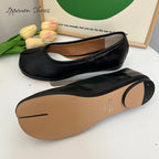 IPPEUM Black Tabi Shoes Women Ballerinas Flats Mary Janes Size 35-44