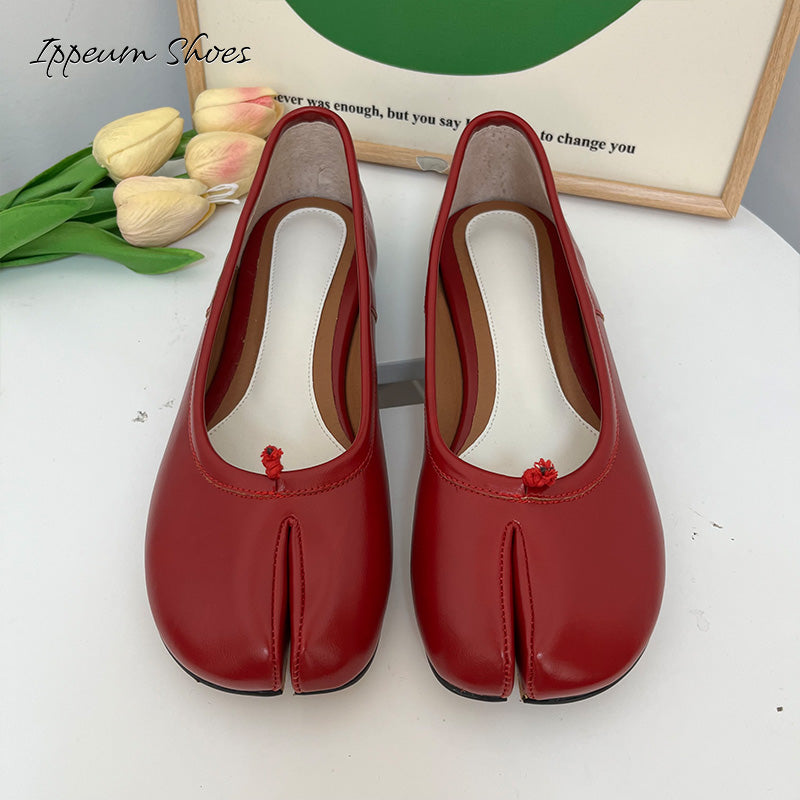 IPPEUM Tabi Shoes Women Ballerinas Flats Mary Janes Size 35-44
