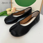IPPEUM Black Tabi Shoes Women Ballerinas Flats Mary Janes Size 35-44