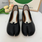 IPPEUM Black Tabi Shoes Women Ballerinas Flats Mary Janes Size 35-44
