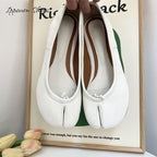 IPPEUM White Tabi Shoes Women Ballerinas Flats Mary Janes Size 35-44