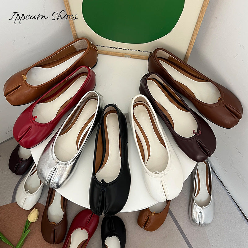 IPPEUM Tabi Shoes Women Ballerinas Flats Mary Janes Size 35-44