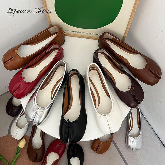 IPPEUM Tabi Shoes Women Ballerinas Flats Mary Janes Size 35-44