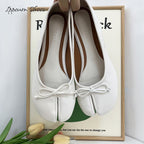 IPPEUM White Tabi Shoes Women Ballerinas Flats Mary Janes Size 35-44