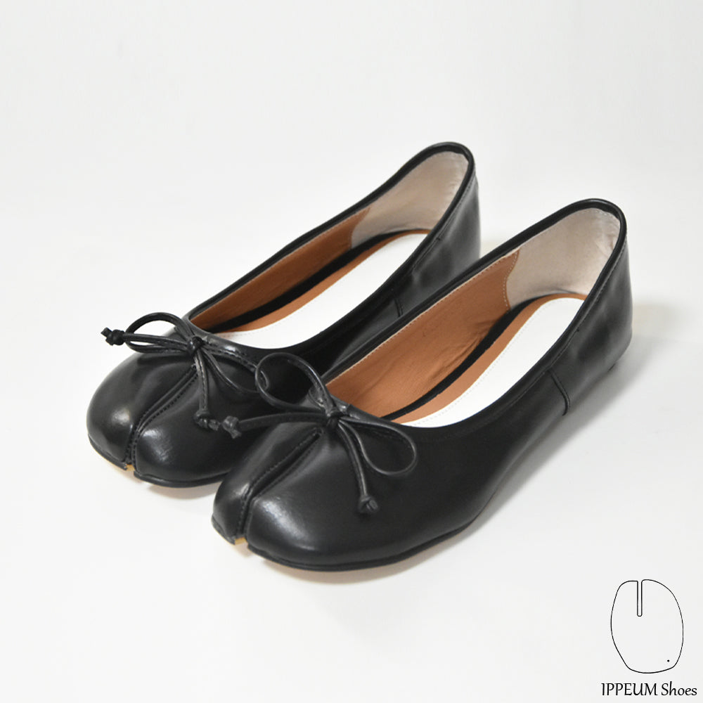 IPPEUM Black Tabi Shoes Flats Size 35-44