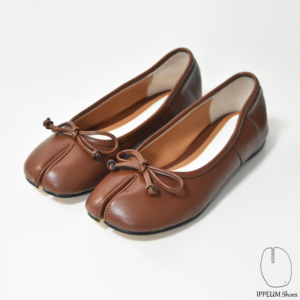 IPPEUM Brown Tabi Shoes Flats Size 35-44