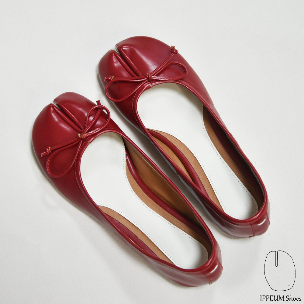 IPPEUM Red Tabi Shoes Flats Size 35-44